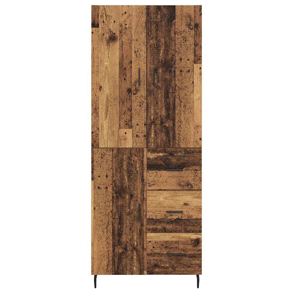Bufet Lemn Vechi 69,5 x 34 x 180 cm Lemn Stratificat si Sticla — imaginea 9