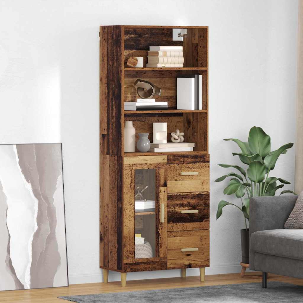 Bufet Pe perete Lemn vechi 69,5 x 34 x 180 cm Lemn compozit — imaginea 2