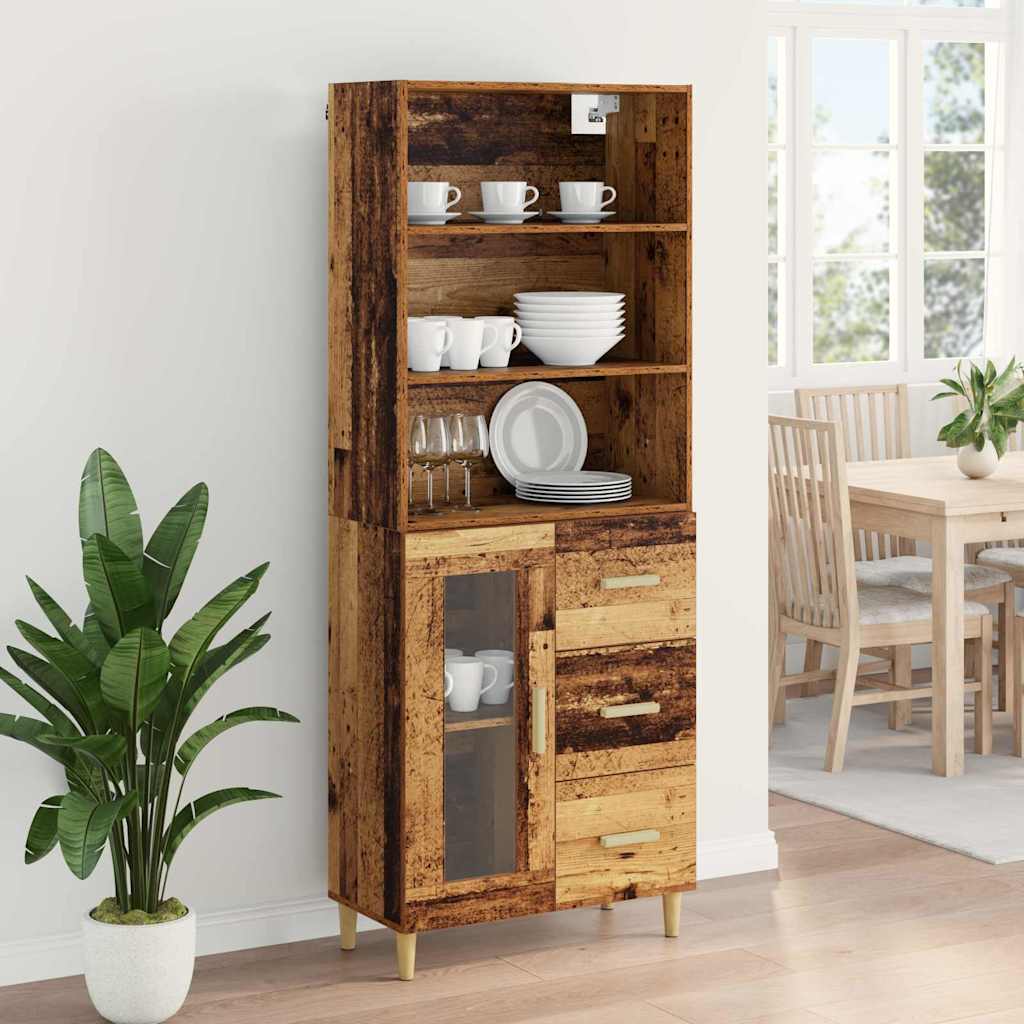 Bufet Pe perete Lemn vechi 69,5 x 34 x 180 cm Lemn compozit — imaginea 5