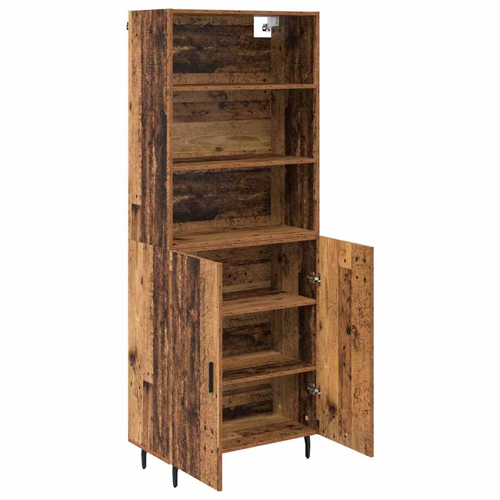Bufet Lemn Vechi 69,5 x 34 x 180 cm Lemn Stratificat si Sticla — imaginea 6