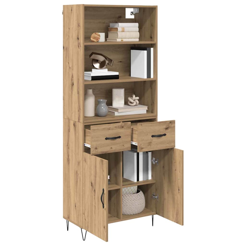 Bufet Stejar Artizanal 69,5 x 32,5 x 180 cm Lemn compozit — imaginea 4