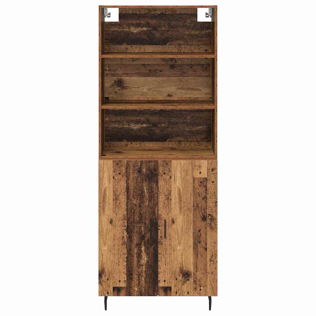 Bufet Lemn Vechi 69,5 x 34 x 180 cm Lemn Stratificat si Sticla — imaginea 9