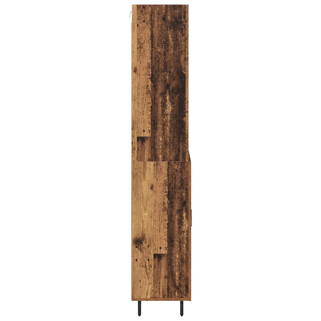 Bufet Lemn Vechi 69,5 x 34 x 180 cm Lemn Stratificat si Sticla — imaginea 10