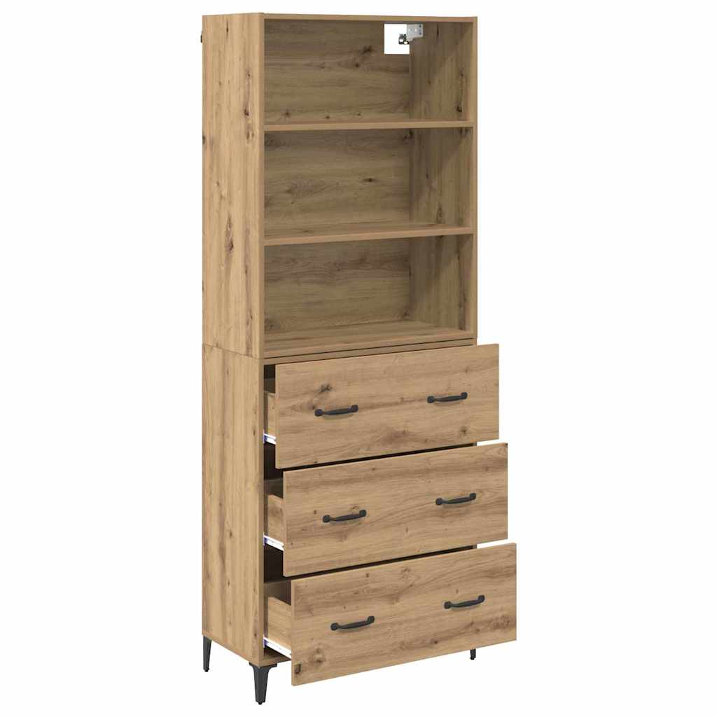 Bufet Stejar Artizanal 69,5 x 34 x 180 cm Lemn compozit — imaginea 6