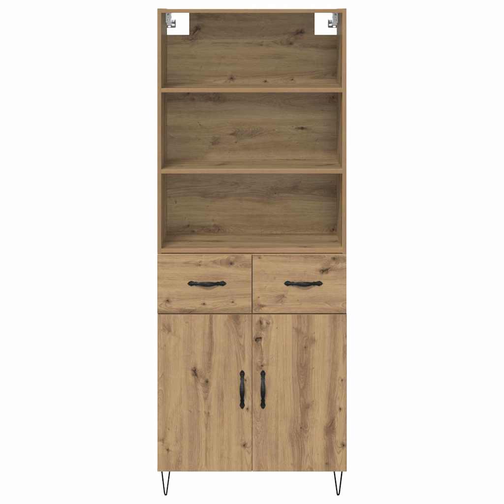 Bufet Stejar Artizanal 69,5 x 32,5 x 180 cm Lemn compozit — imaginea 9