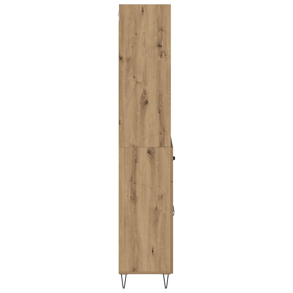 Bufet Stejar Artizanal 69,5 x 32,5 x 180 cm Lemn compozit — imaginea 10