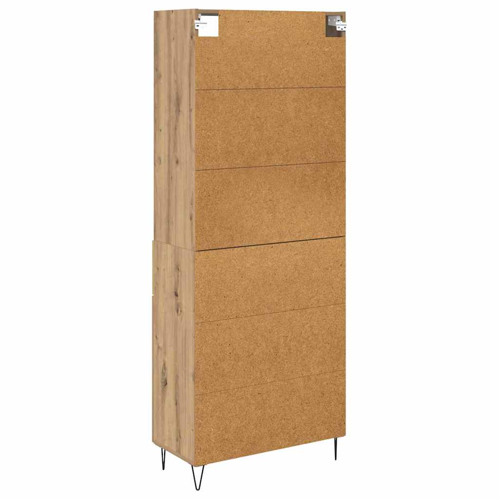 Bufet Stejar Artizanal 69,5 x 32,5 x 180 cm Lemn compozit — imaginea 11