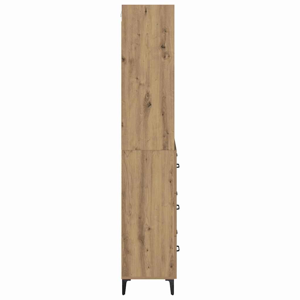 Bufet Stejar Artizanal 69,5 x 34 x 180 cm Lemn compozit — imaginea 10