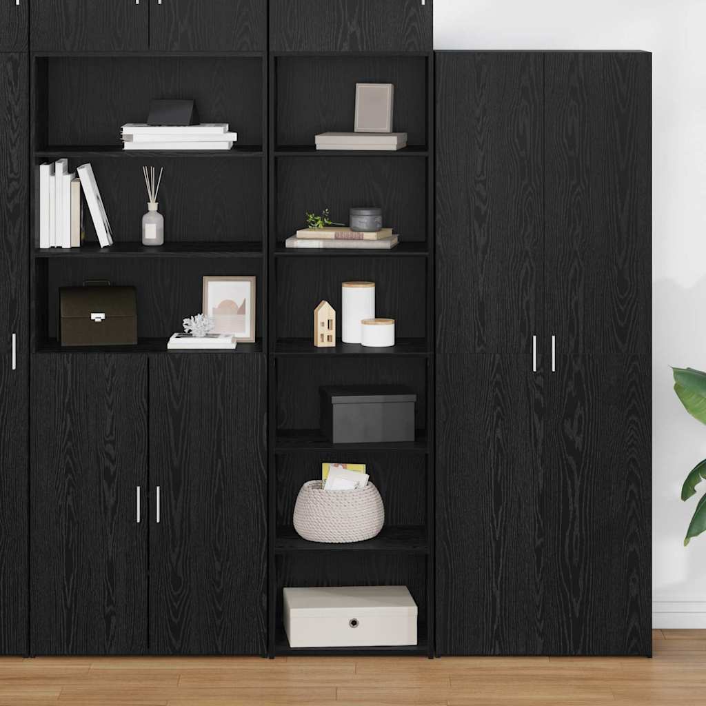 Dulap Stejar Negru 50 x 41 x 185 cm Lemn compozit — imaginea 2