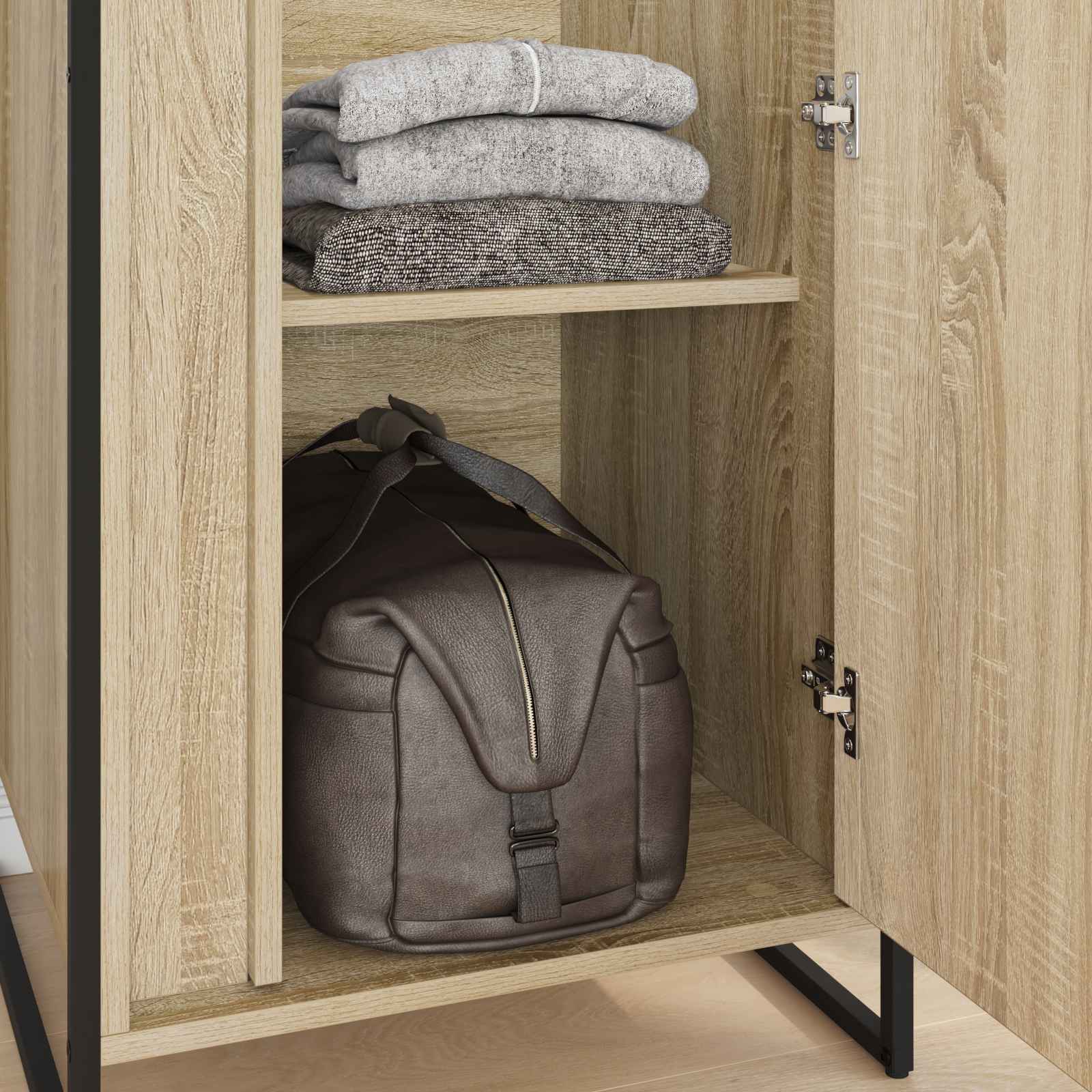 Dressing cu usa 2 pcs Sonoma 50 x 50 x 200 cm Lemn compozit — imaginea 3