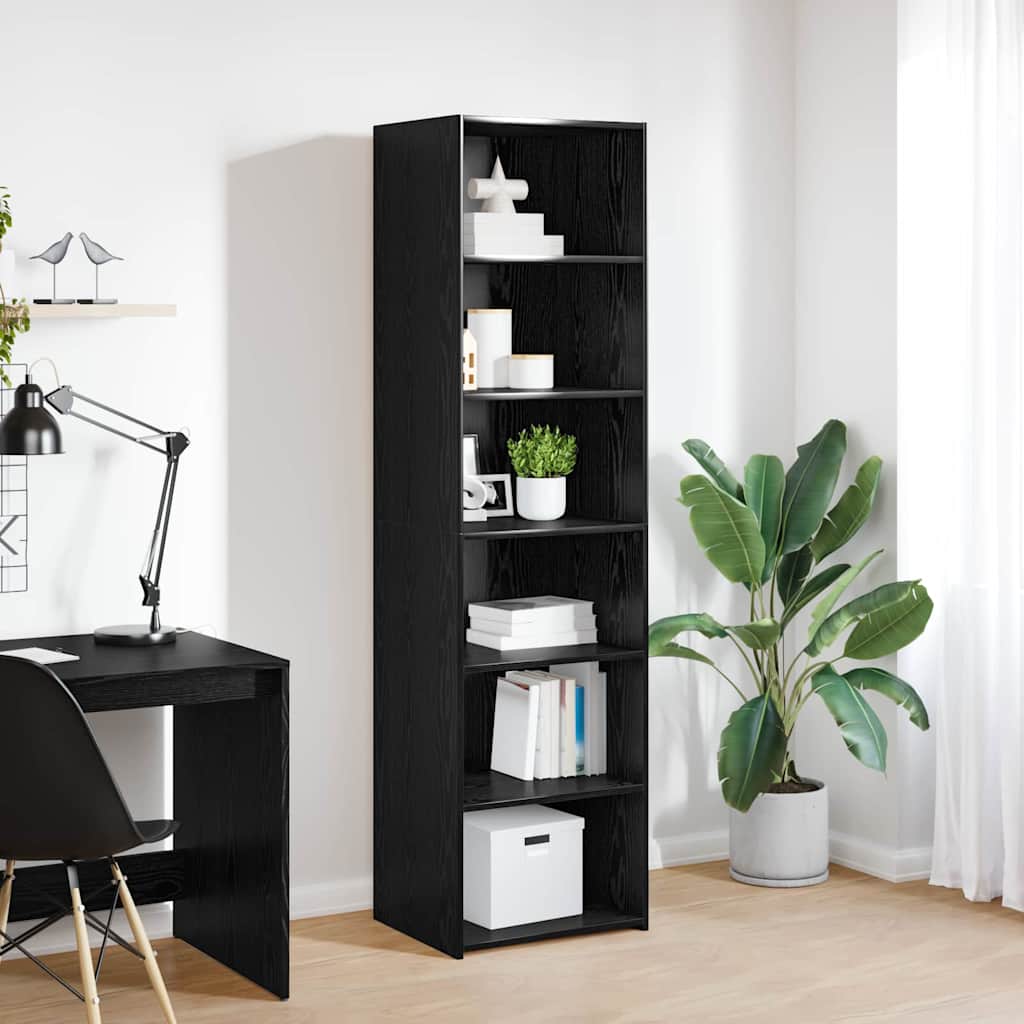 Dulap Stejar Negru 50 x 41 x 185 cm Lemn compozit — imaginea 5