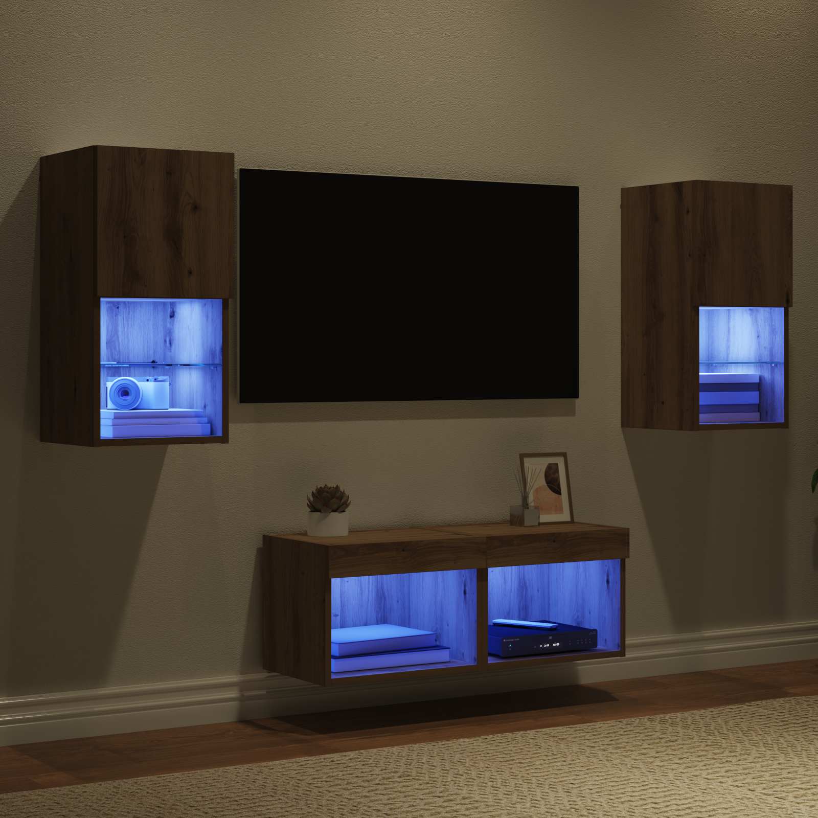 Dulapuri pentru TV 4 pcs Stejar Artizanal 30,5 x 30 x 60 cm — imaginea 5
