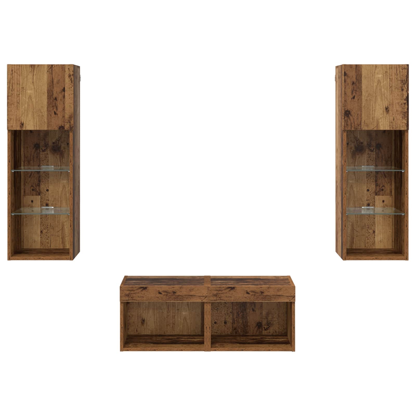 Dulapuri pentru TV 4 pcs Stejar Artizanal 40 x 30 x 30 cm — imaginea 9