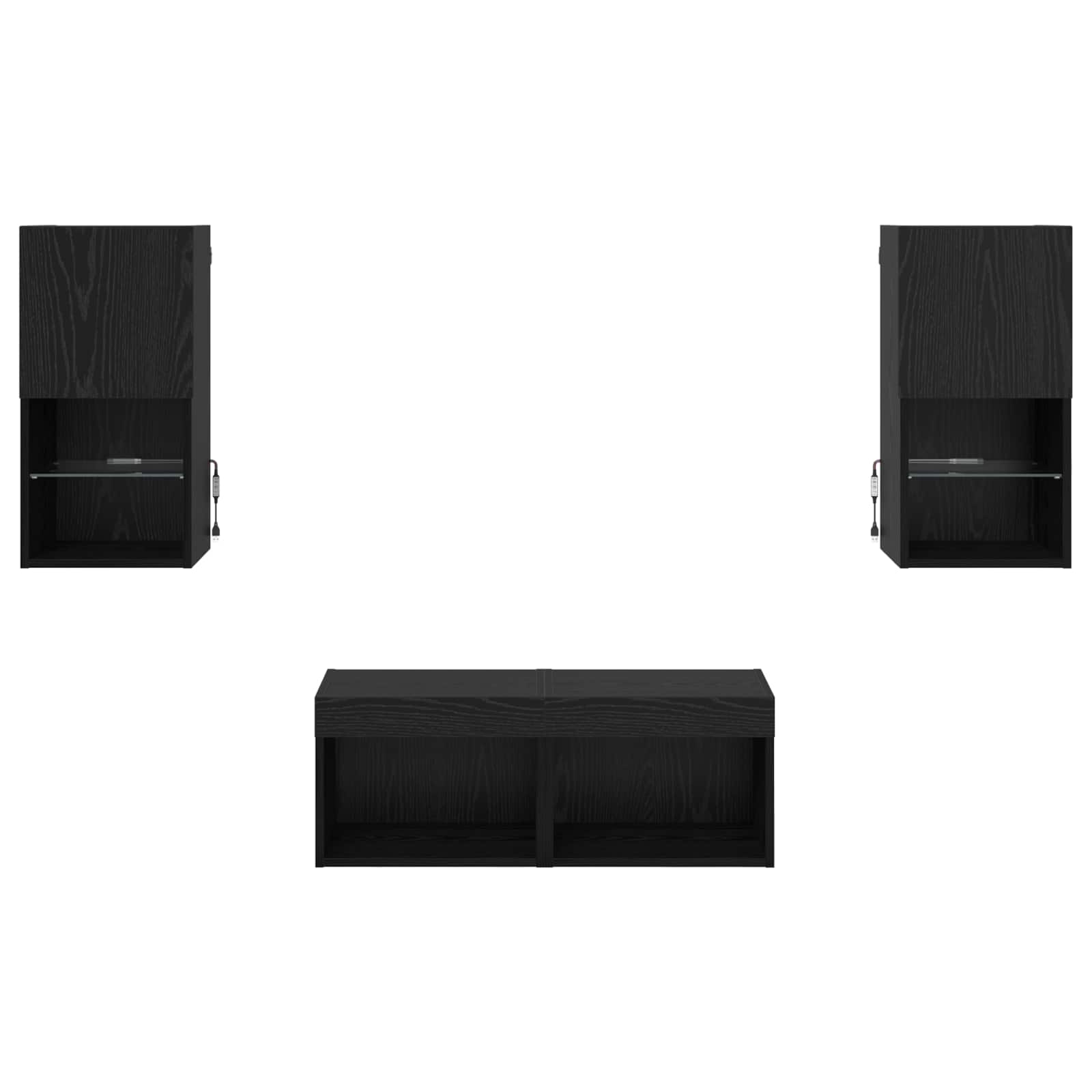 Dulapuri pentru TV 4 pcs Stejar Negru 30,5 x 30 x 60 cm — imaginea 9