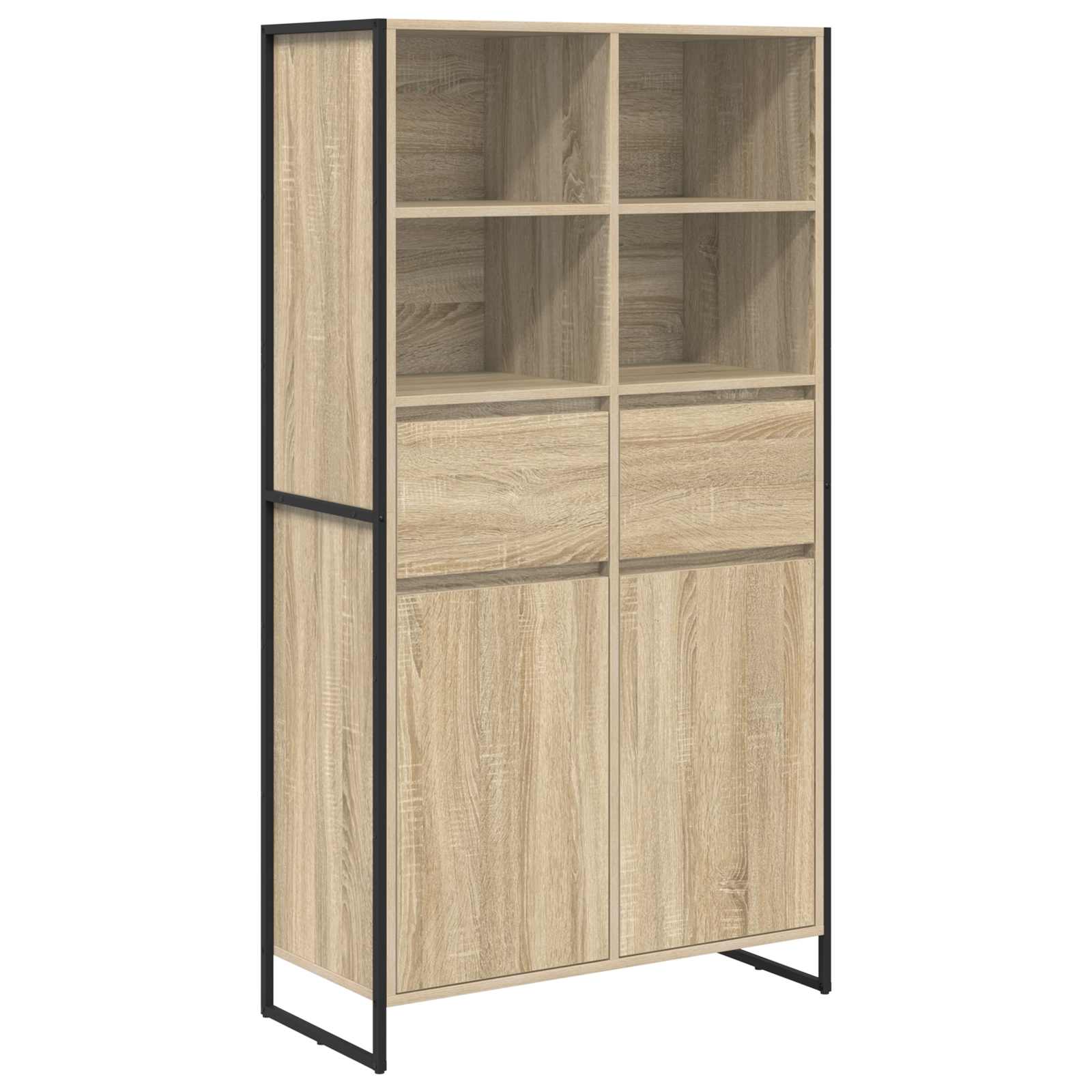 Bufet cu sertar 2 pcs Sonoma 81 x 36 x 150.5 cm Lemn compozit