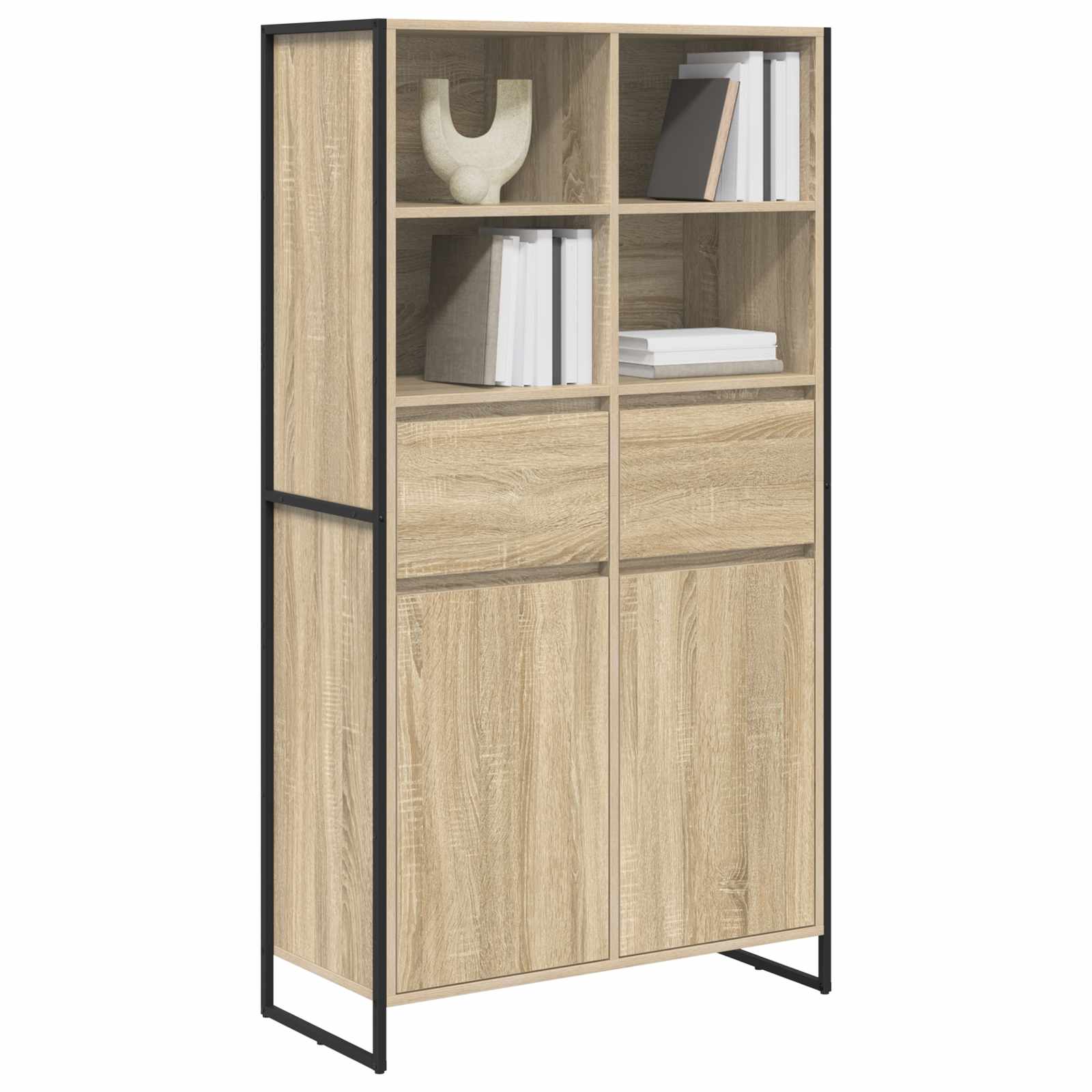 Bufet cu sertar 2 pcs Sonoma 81 x 36 x 150.5 cm Lemn compozit — imaginea 3