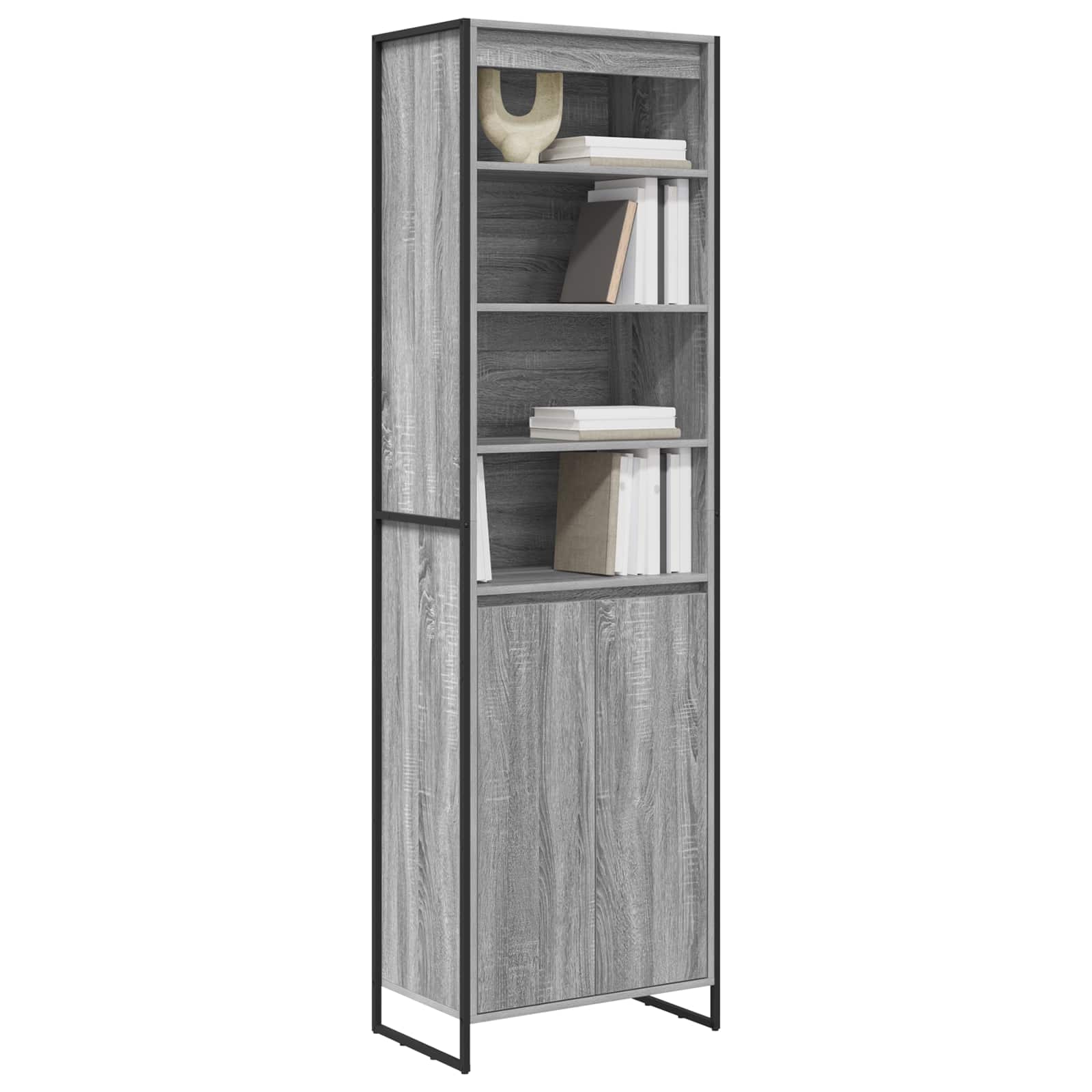Dulapuri Inalte 2 pcs Gri Sonoma 60 x 36 x 300 cm Lemn compozit — imaginea 3