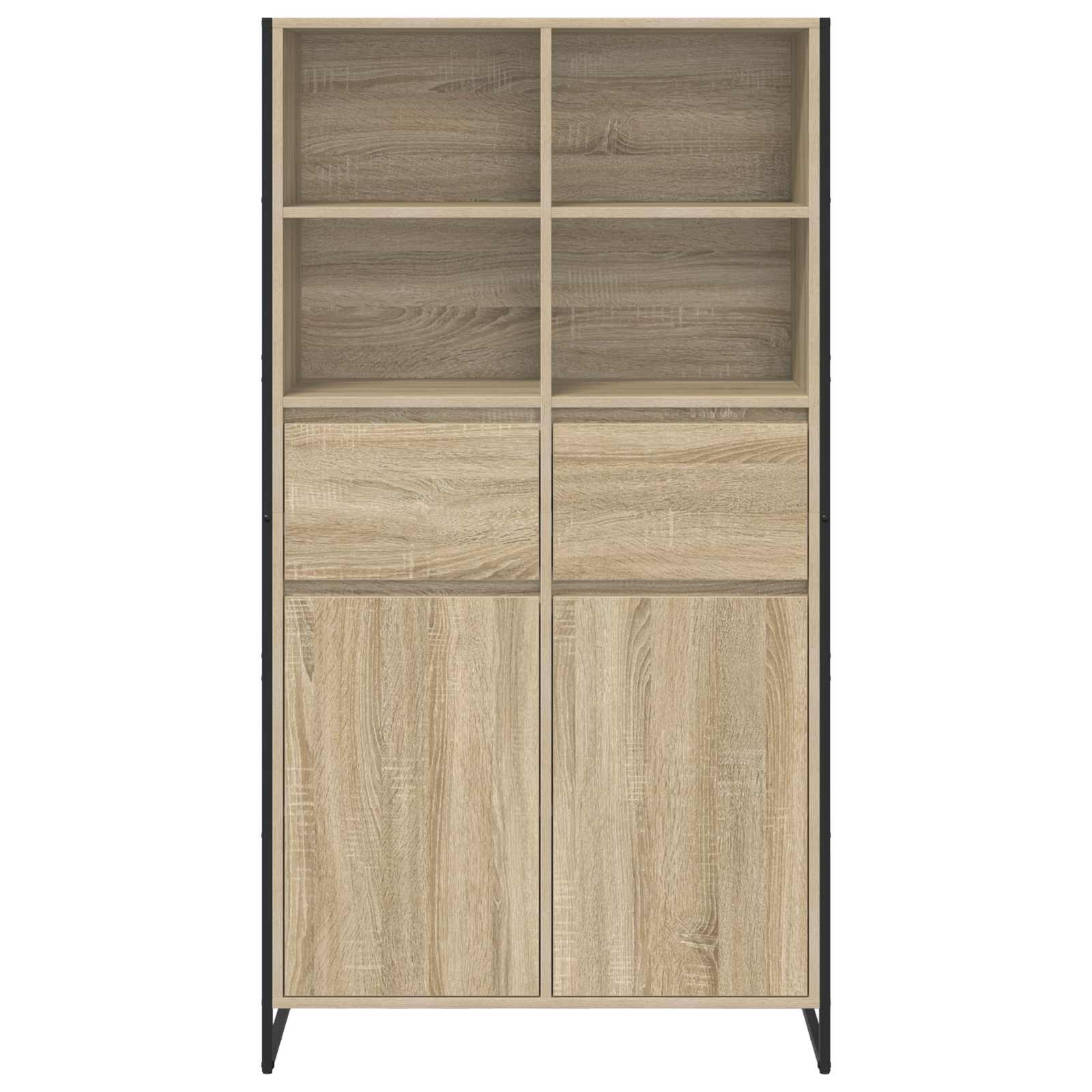 Bufet cu sertar 2 pcs Sonoma 81 x 36 x 150.5 cm Lemn compozit — imaginea 6