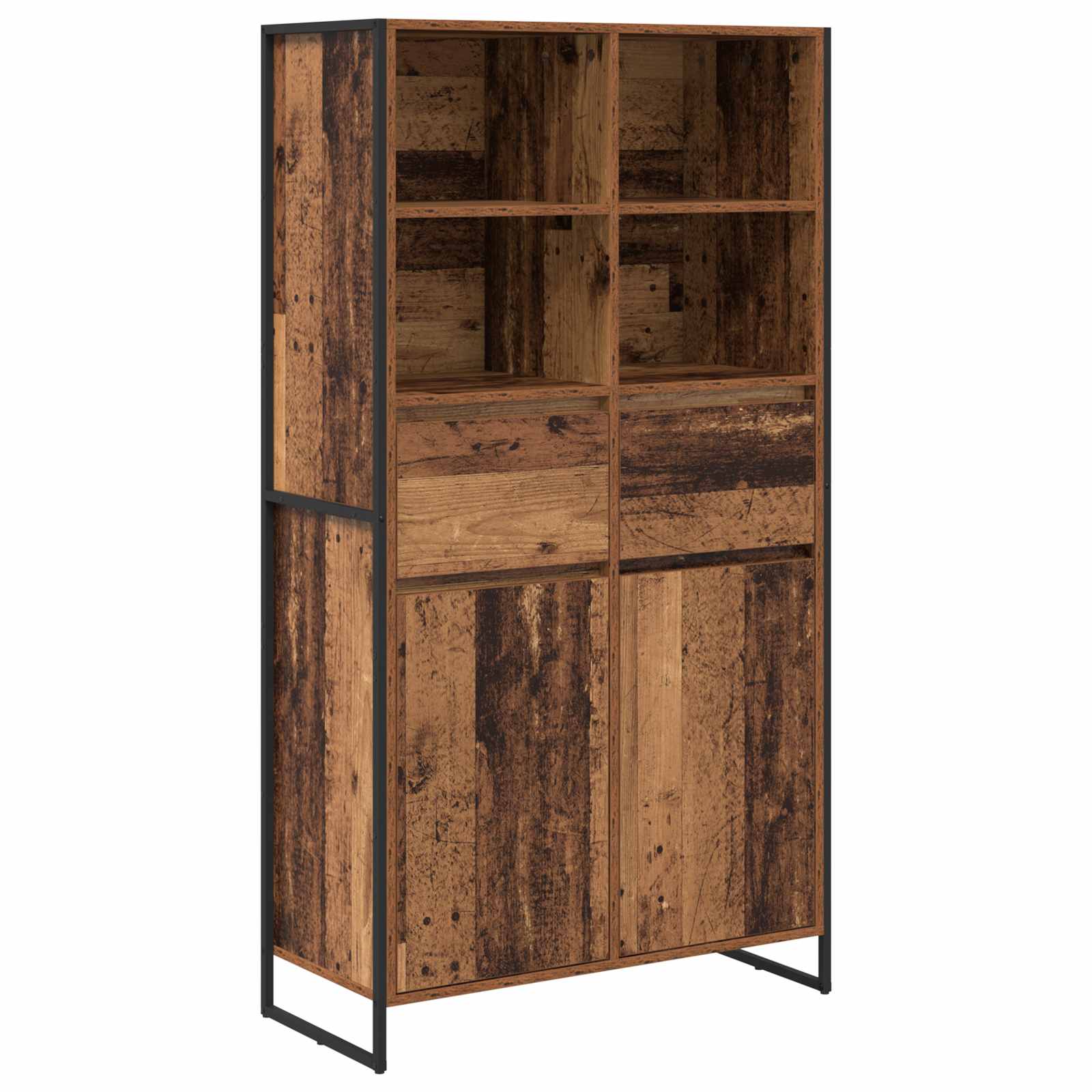 Bufet 2 pcs Lemn Vechi 81 x 36 x 150.5 cm Lemn compozit — imaginea 2