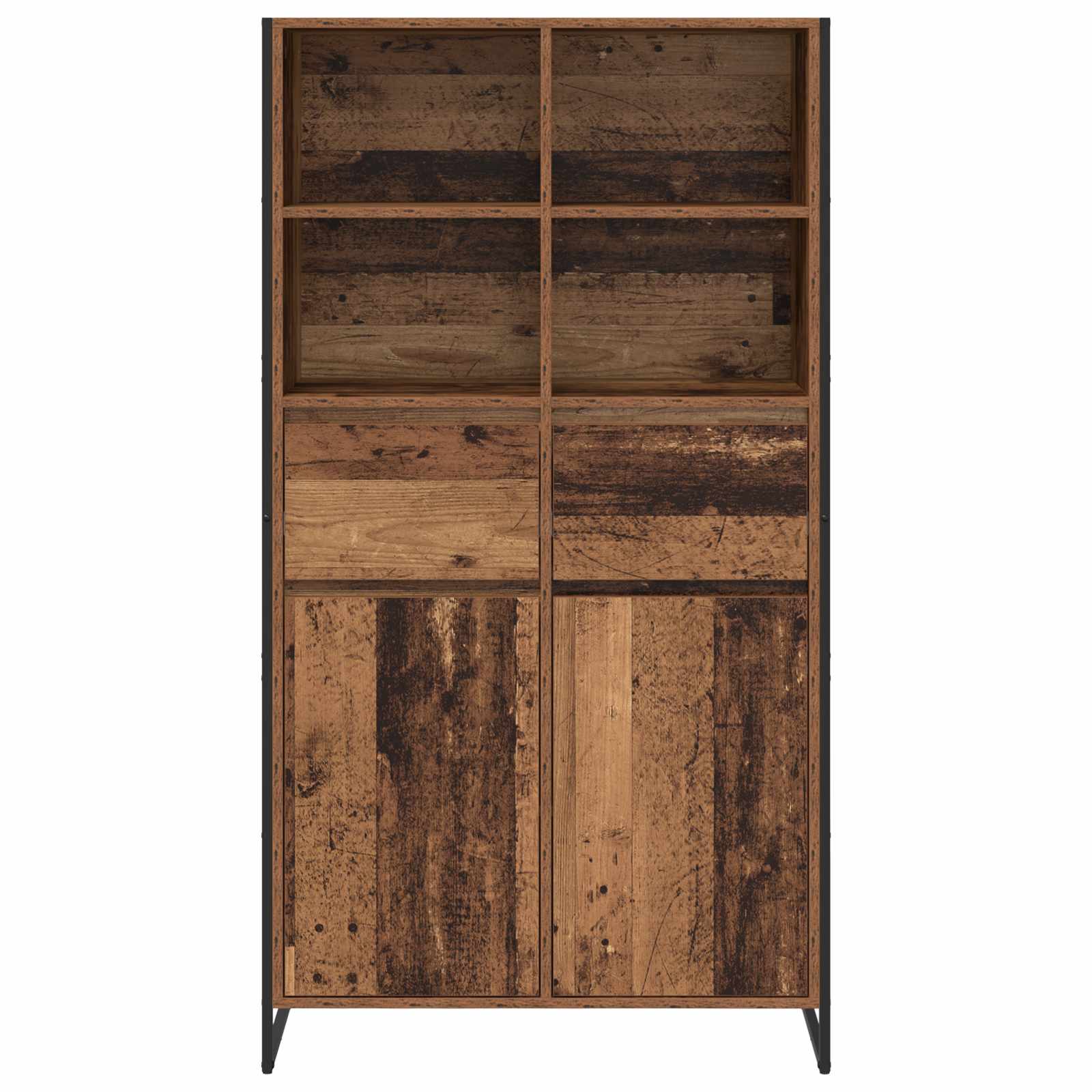 Bufet 2 pcs Lemn Vechi 81 x 36 x 150.5 cm Lemn compozit — imaginea 6