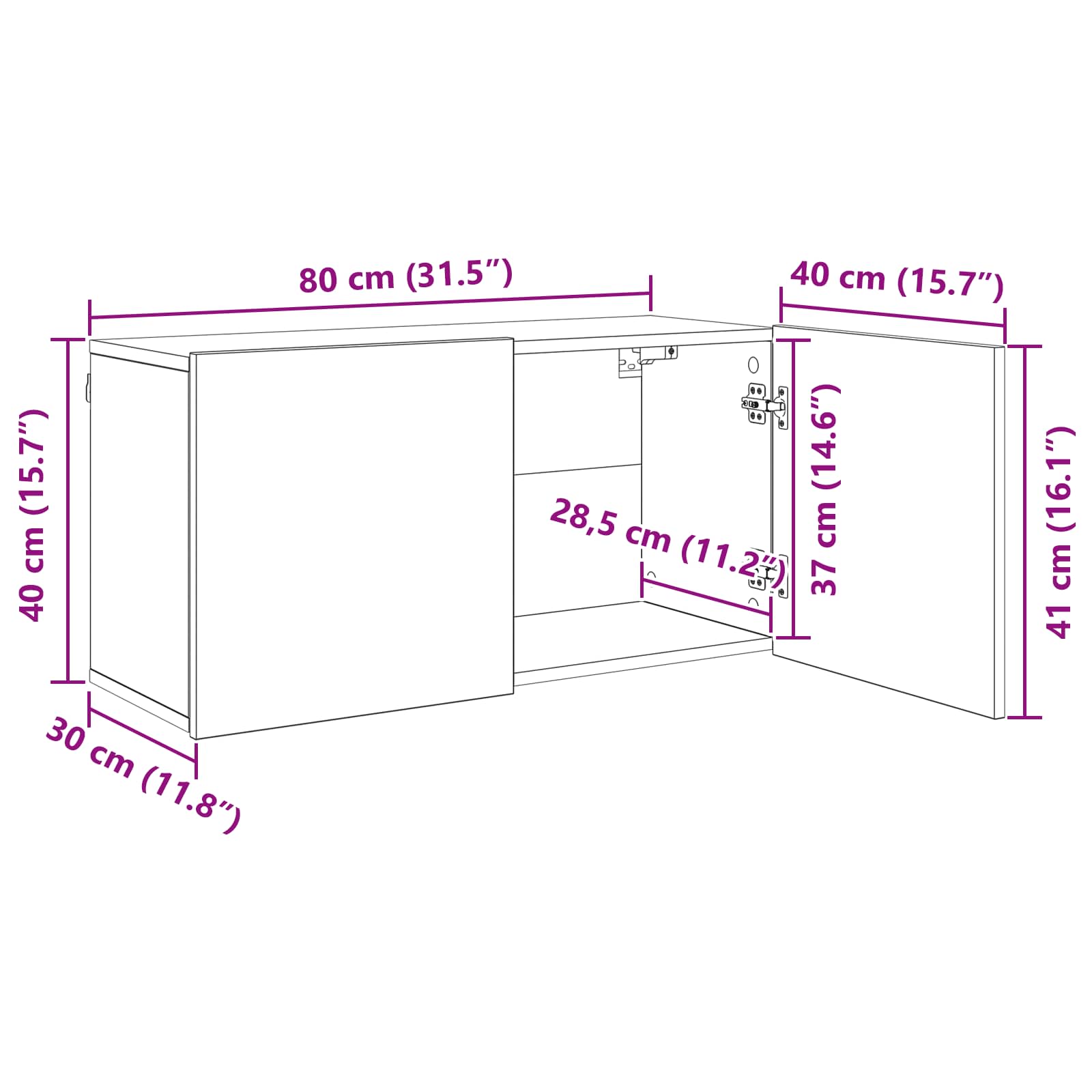 Cabinet TV Pe perete 4 pcs Lemn Vechi Lemn compozit — imaginea 13