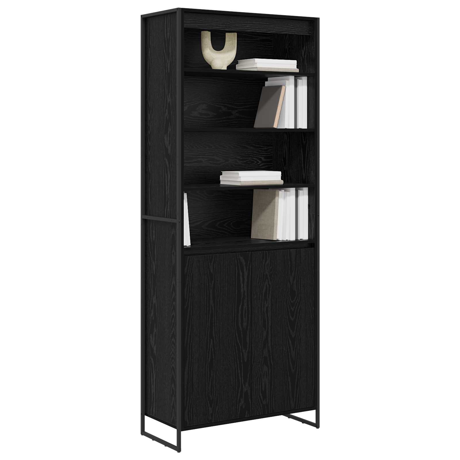 Dulapuri Inalte 2 pcs Stejar Negru 60 x 36 x 300 cm — imaginea 3