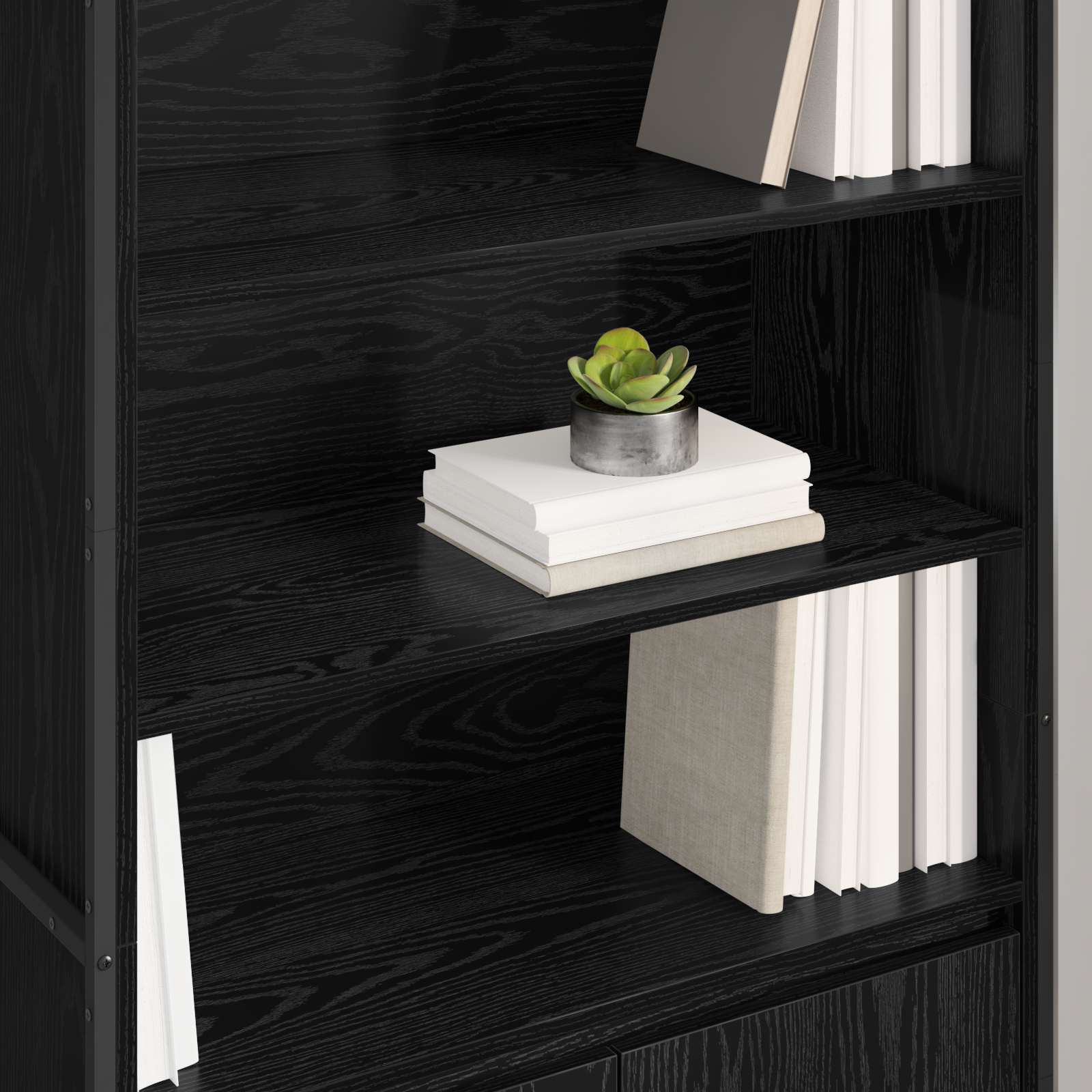 Dulapuri Inalte 2 pcs Stejar Negru 60 x 36 x 300 cm — imaginea 4