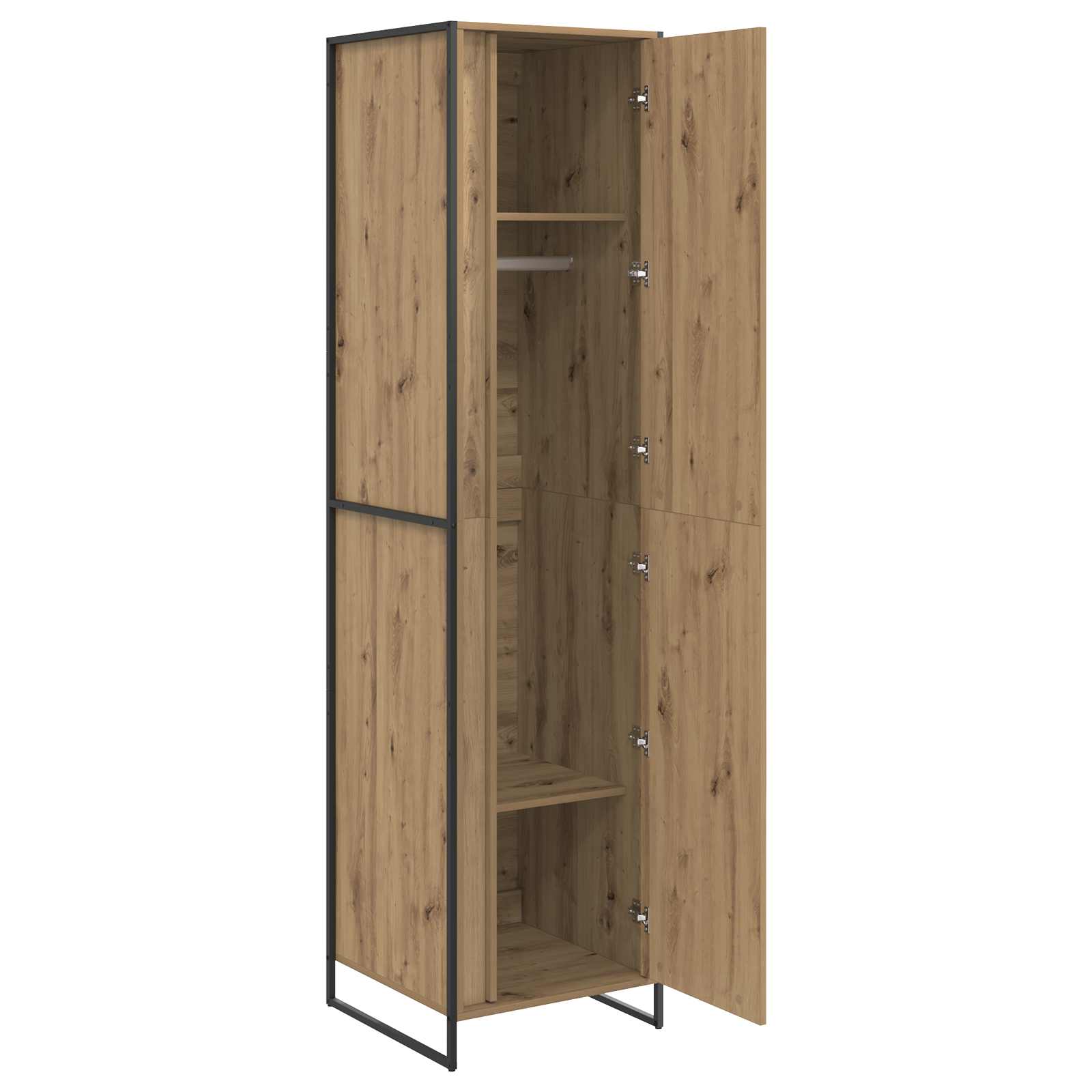 Dressing 2 pcs Stejar artizanal 50 x 50 x 200 cm Lemn compozit — imaginea 4