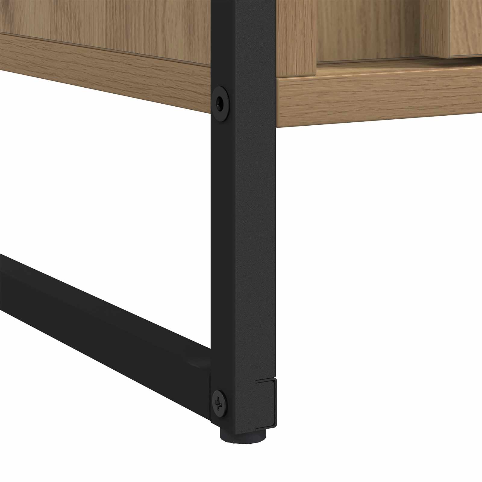 Dressing 2 pcs Stejar artizanal 50 x 50 x 200 cm Lemn compozit — imaginea 10