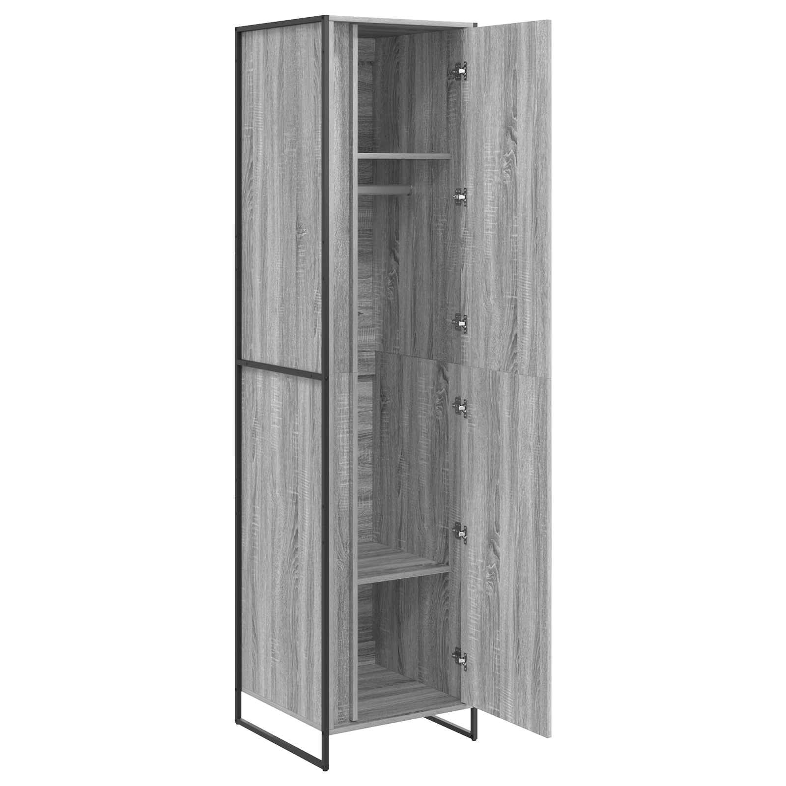 Dressing cu usa 2 pcs Gri Sonoma 50 x 50 x 200 cm Lemn compozit — imaginea 4
