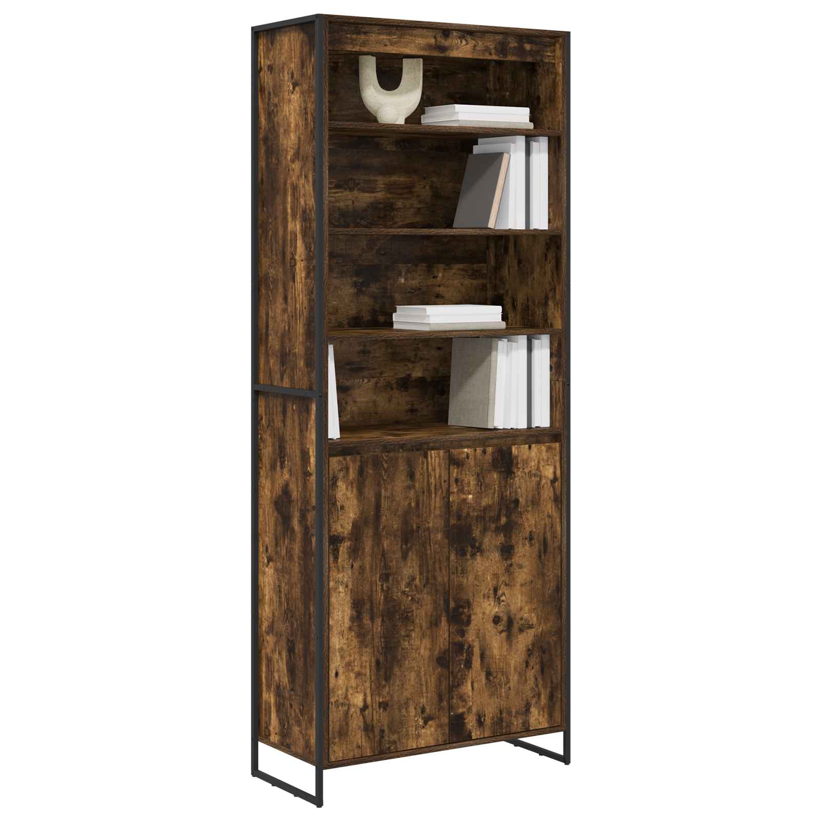 Dulapuri Inalte 2 pcs Stejar fumuriu 60 x 36 x 300 cm — imaginea 3
