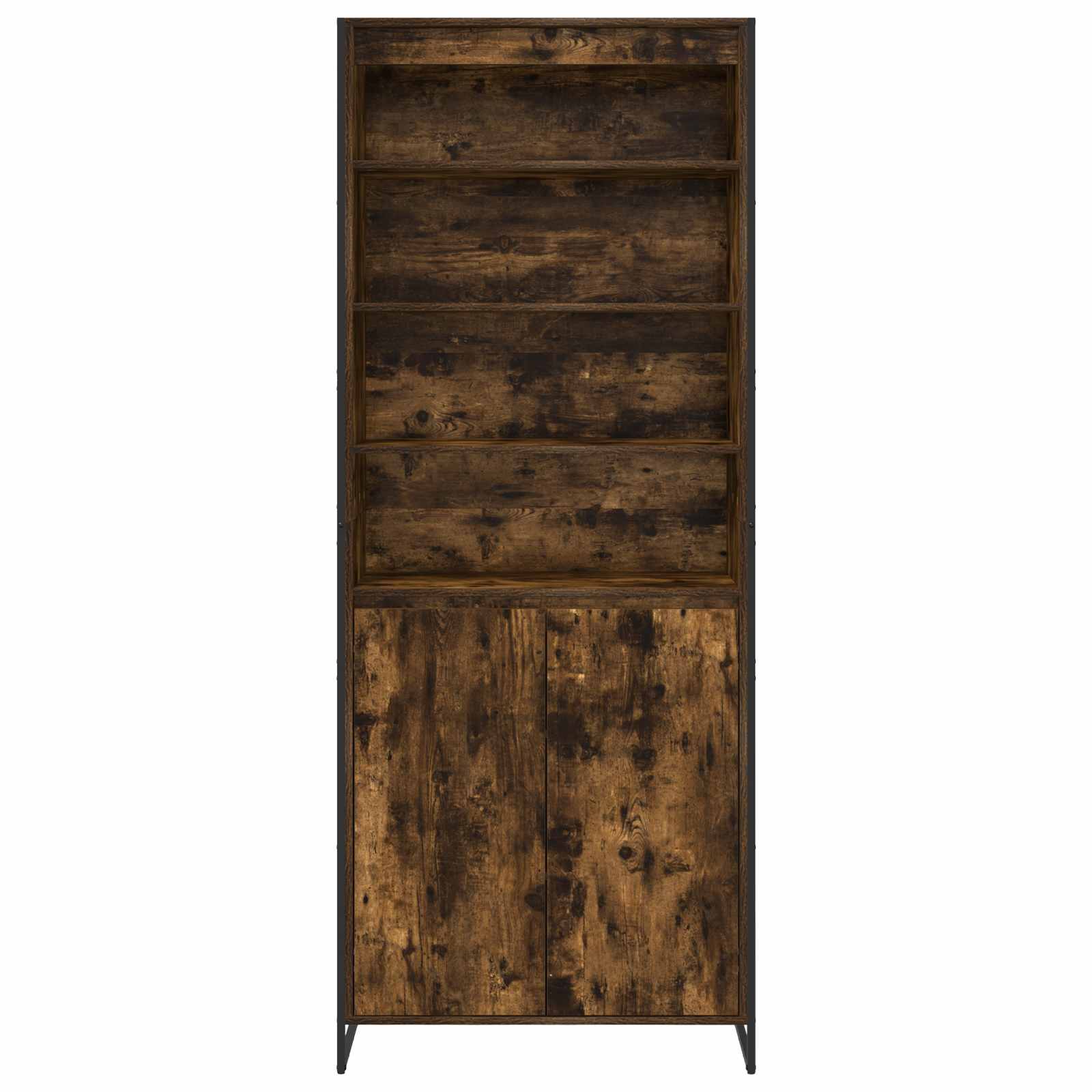 Dulapuri Inalte 2 pcs Stejar fumuriu 60 x 36 x 300 cm — imaginea 6