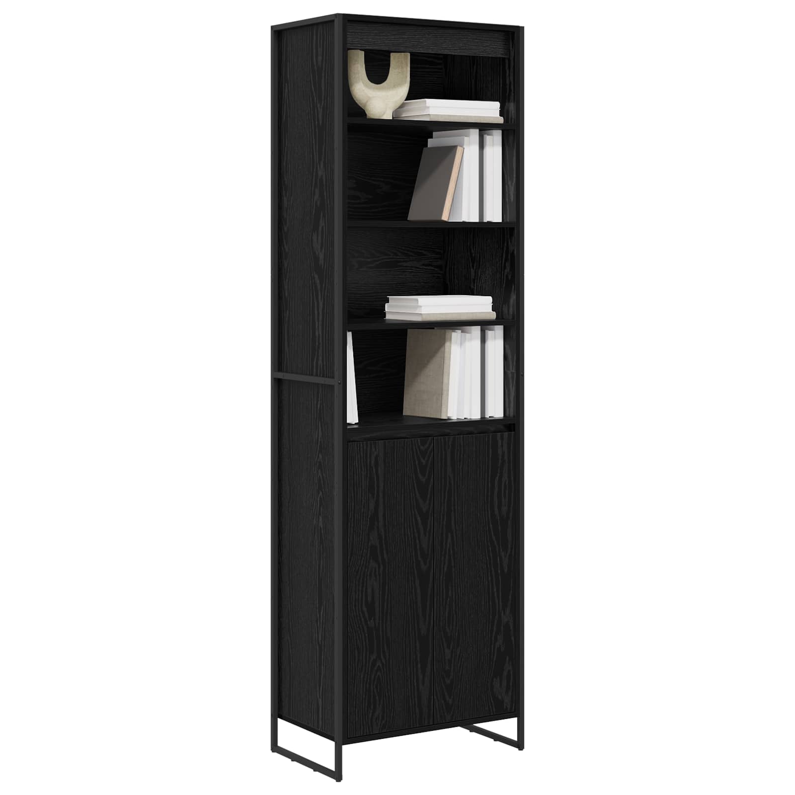 Dulapuri Inalte 2 pcs Stejar Negru 60 x 36 x 300 cm — imaginea 3