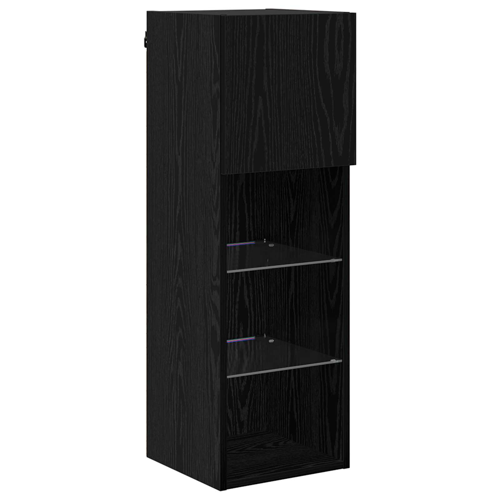 Dulapuri pentru TV Pe perete 4 pcs Stejar Negru 40 x 30 x 30 cm — imaginea 6