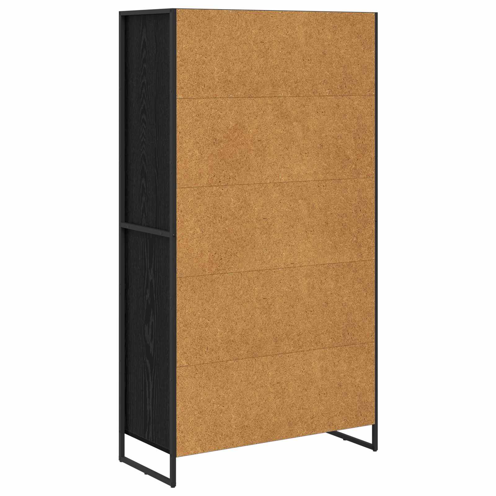 Bufet 2 pcs Stejar Negru 81 x 36 x 150.5 cm Lemn compozit — imaginea 8