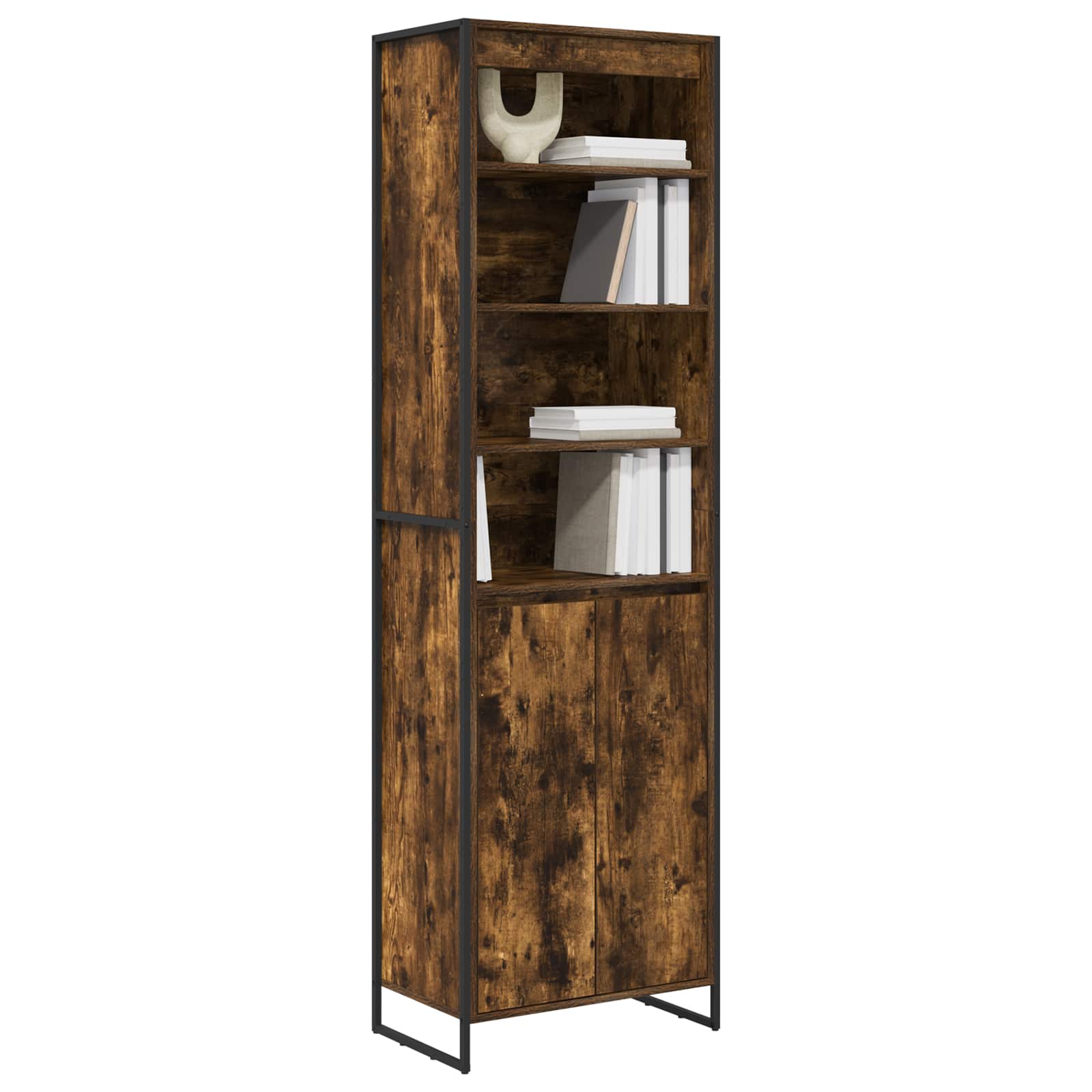 Dulapuri Inalte 2 pcs Stejar fumuriu 60 x 36 x 300 cm — imaginea 3