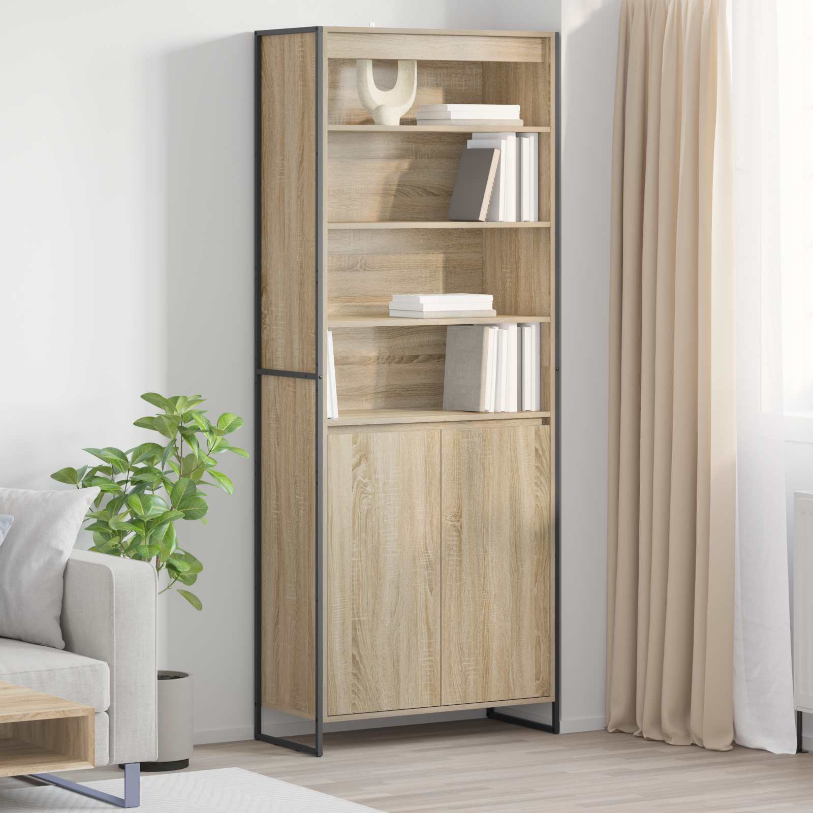 Dulapuri Inalte 2 pcs Sonoma 60 x 36 x 300 cm Lemn compozit — imaginea 2