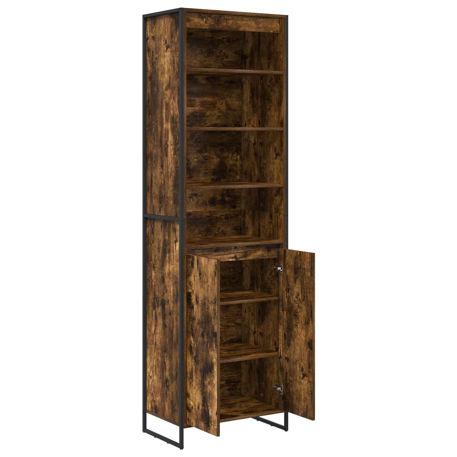 Dulapuri Inalte 2 pcs Stejar fumuriu 60 x 36 x 300 cm — imaginea 5