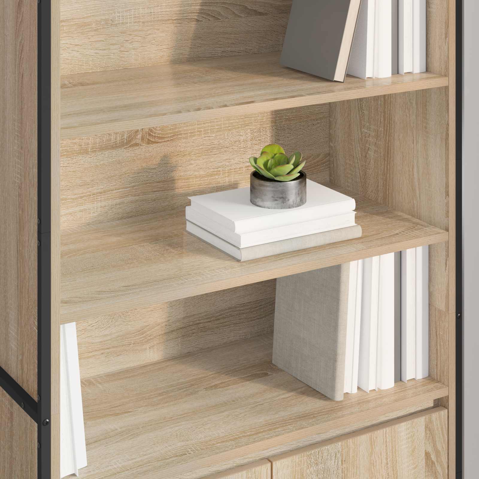 Dulapuri Inalte 2 pcs Sonoma 60 x 36 x 300 cm Lemn compozit — imaginea 4