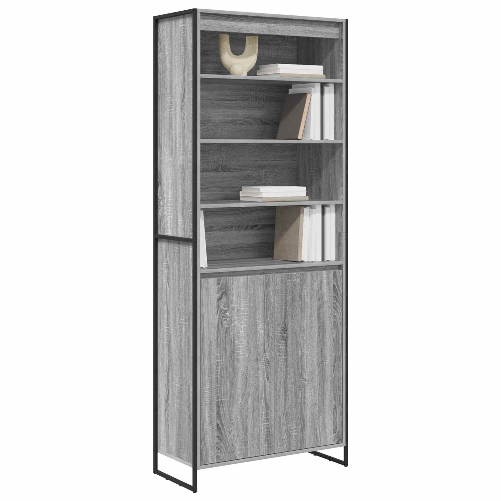 Dulapuri Inalte 2 pcs Gri Sonoma 60 x 36 x 300 cm Lemn compozit — imaginea 3