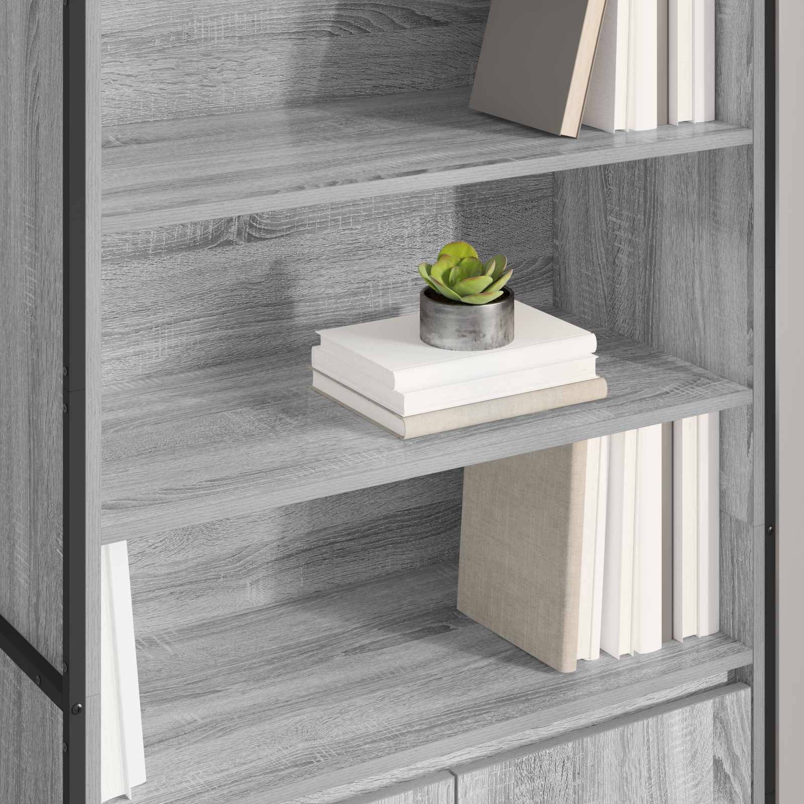 Dulapuri Inalte 2 pcs Gri Sonoma 60 x 36 x 300 cm Lemn compozit — imaginea 4