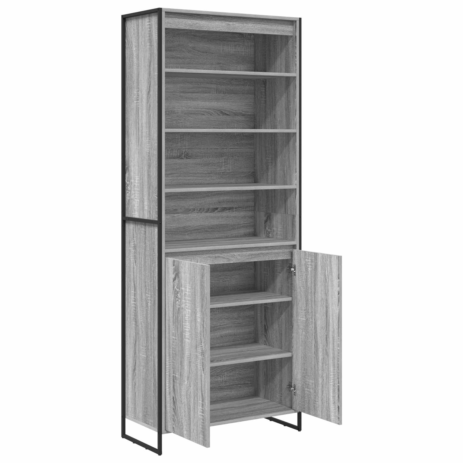 Dulapuri Inalte 2 pcs Gri Sonoma 60 x 36 x 300 cm Lemn compozit — imaginea 5