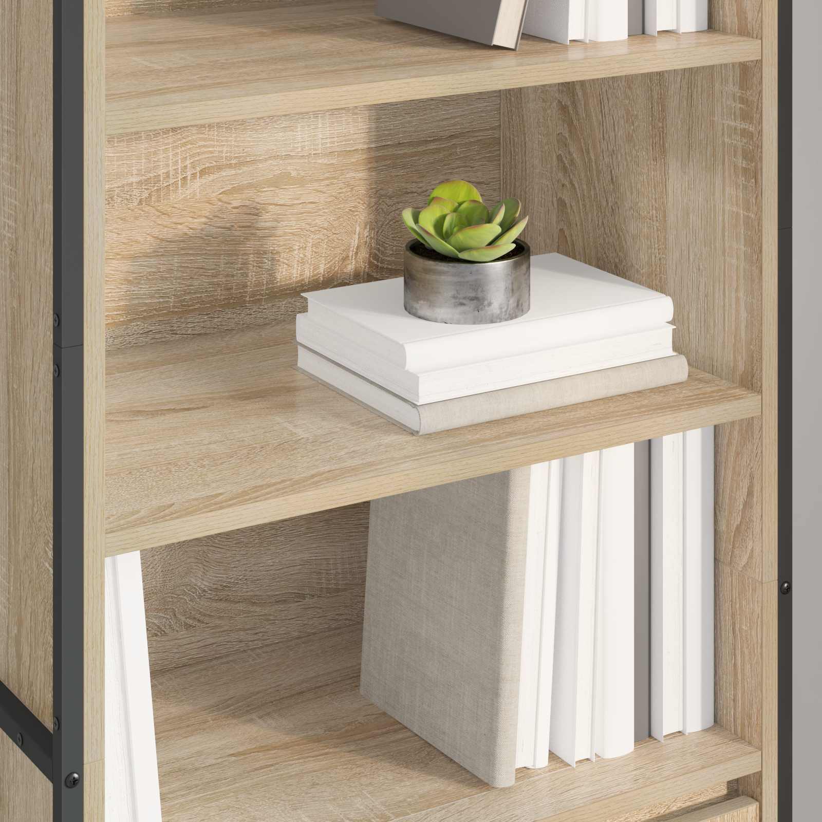 Dulapuri Inalte 2 pcs Sonoma 60 x 36 x 300 cm Lemn compozit — imaginea 4