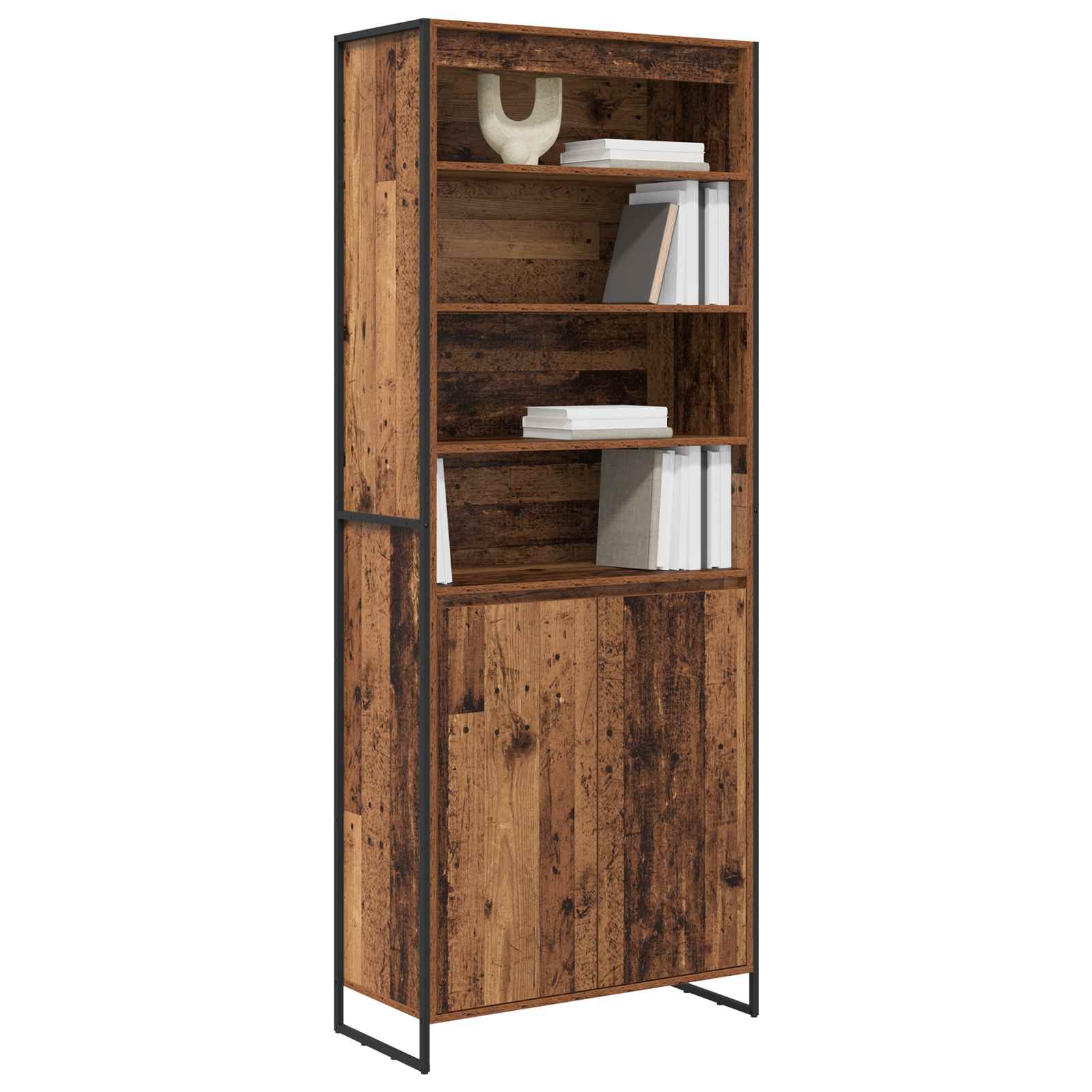 Dulapuri Inalte 2 pcs Lemn Vechi 60 x 36 x 300 cm Lemn compozit — imaginea 3