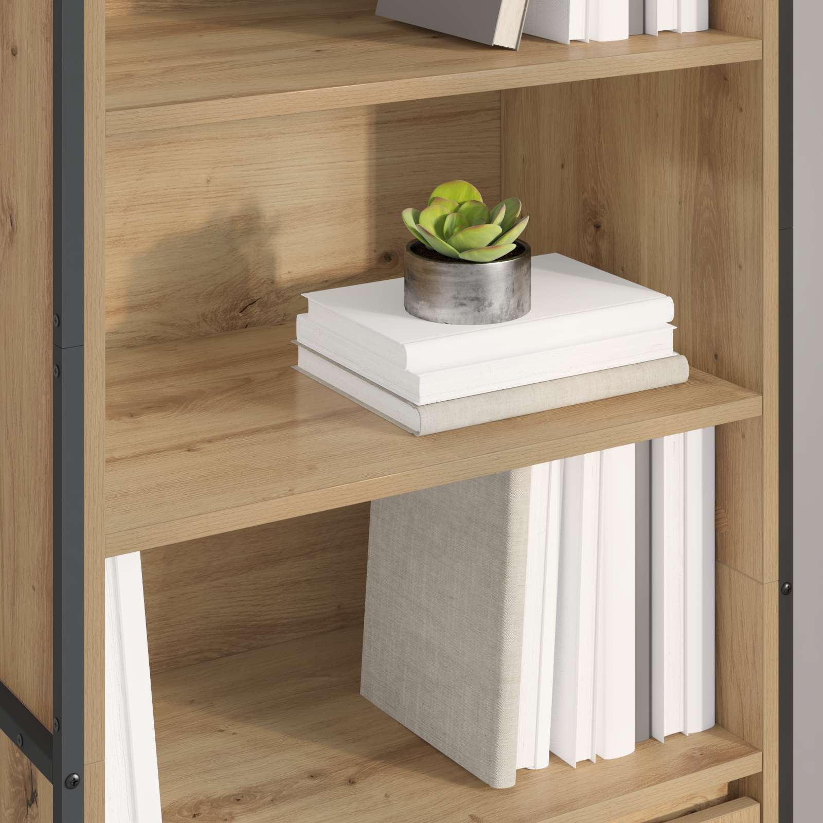 Dulapuri Inalte 2 pcs Stejar artizanal 60 x 36 x 300 cm — imaginea 4