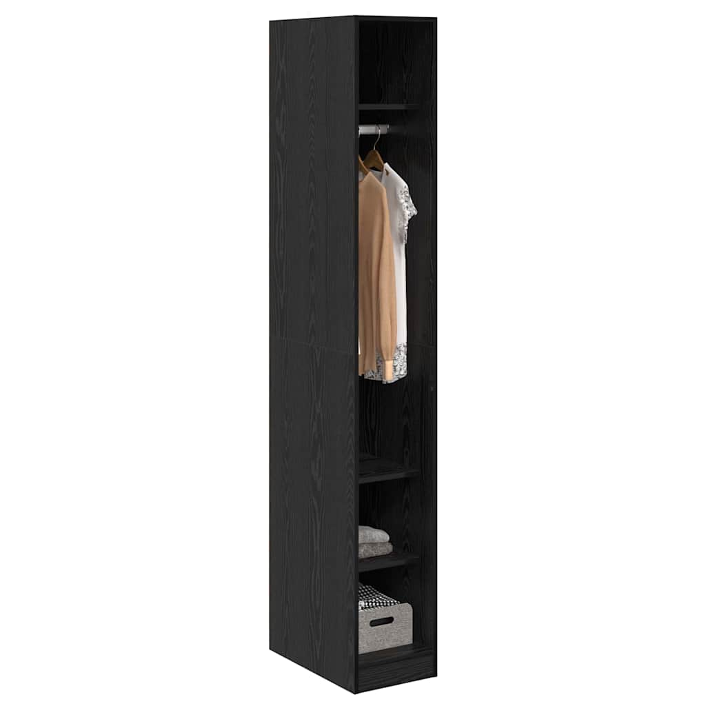 Dulap cu raft Stejar Negru 50 x 30 x 200 cm Lemn compozit — imaginea 4