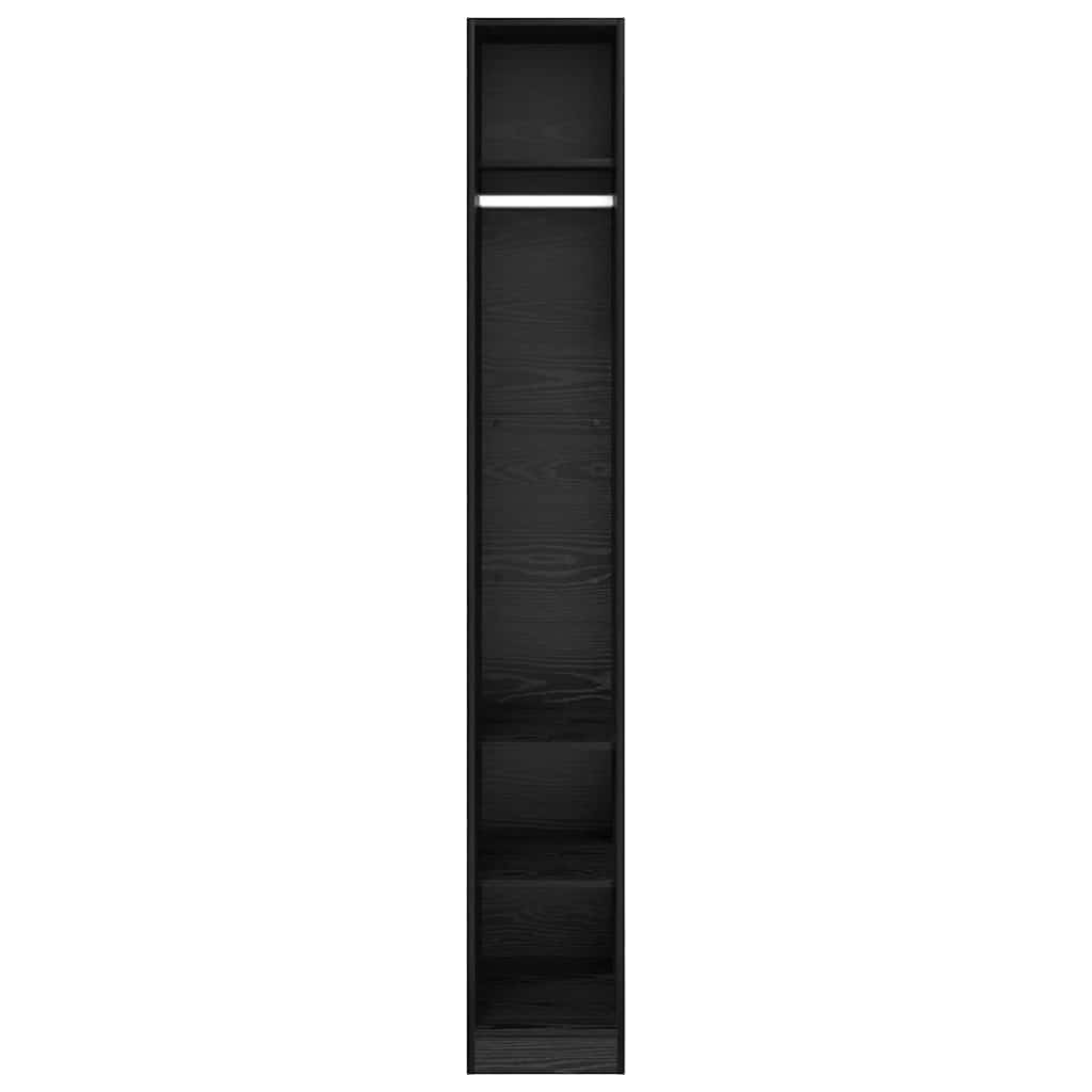 Dulap cu raft Stejar Negru 50 x 30 x 200 cm Lemn compozit — imaginea 6