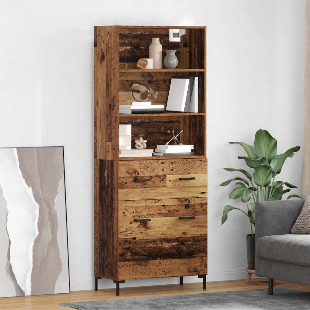 Bufet cu sertar Lemn Vechi 69,5 x 32,5 x 180 cm Lemn compozit — imaginea 2