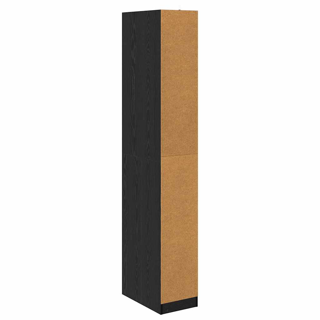 Dulap cu raft Stejar Negru 50 x 30 x 200 cm Lemn compozit — imaginea 8