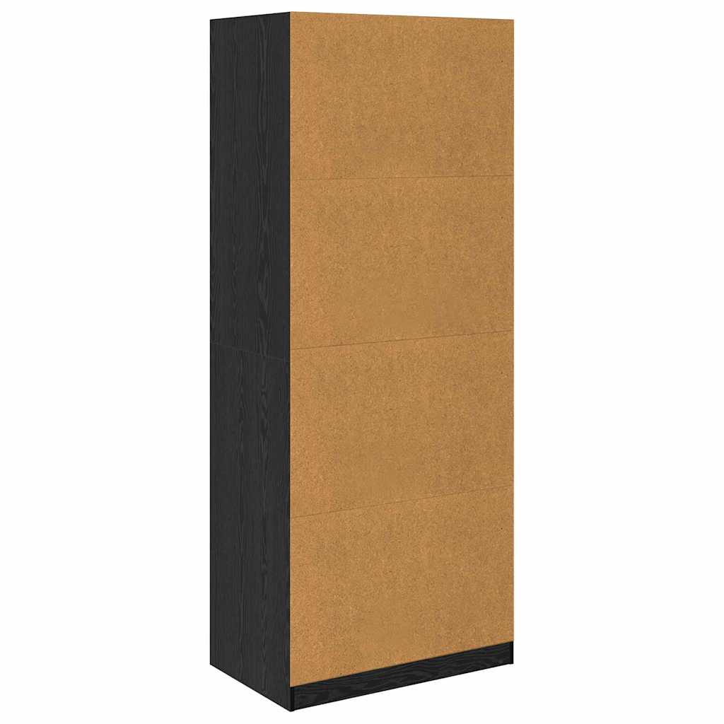 Dulap cu sertar Stejar Negru 80 x 50 x 200 cm Lemn compozit — imaginea 9